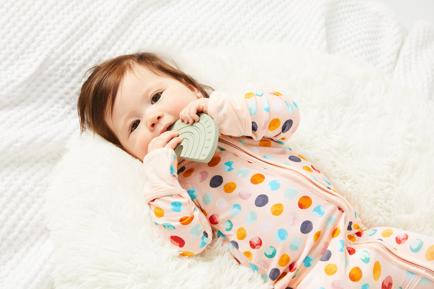 Rainbow + Rays Teether - Eucalyptus
