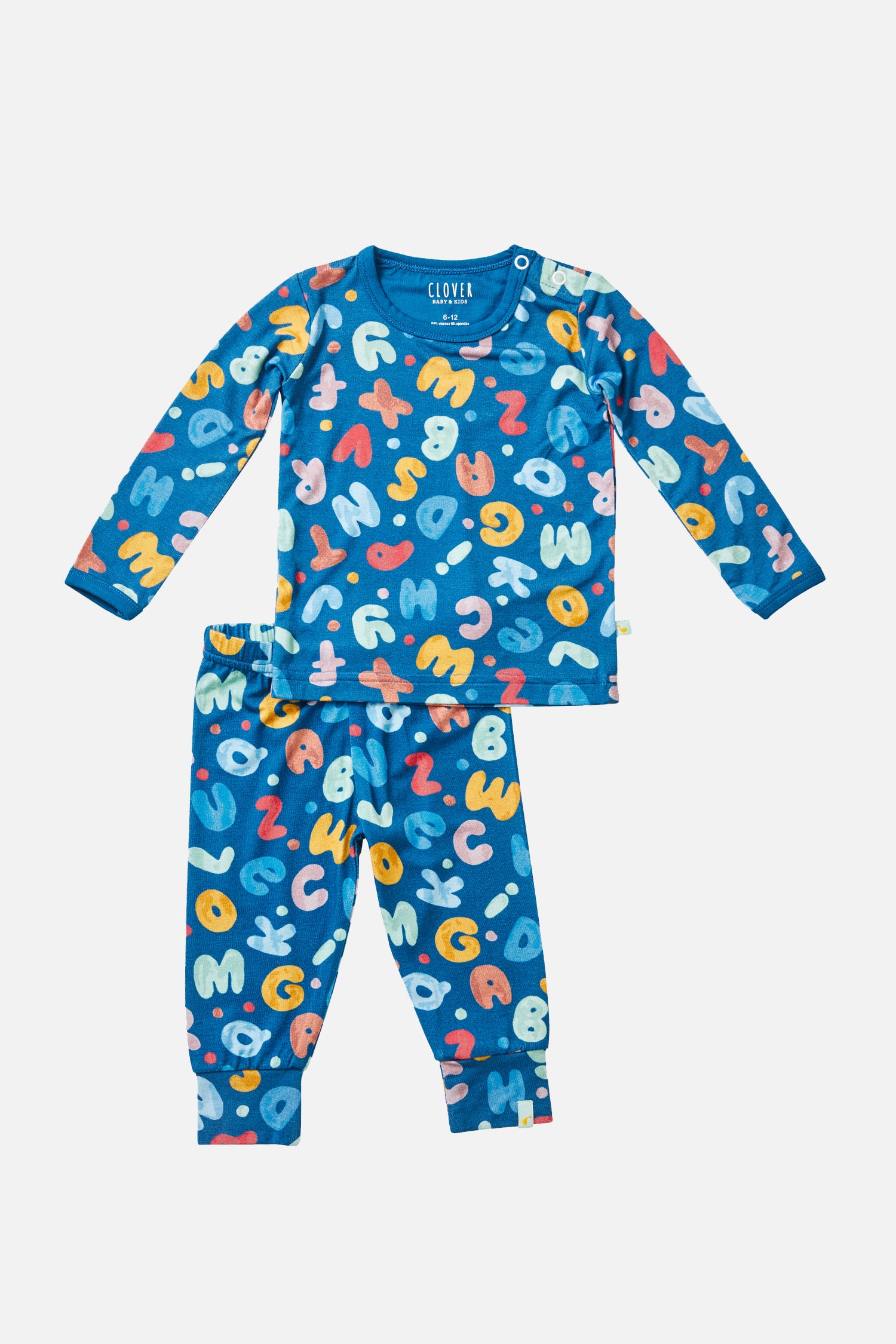 Long Sleeve Pajama Set - Alphabet