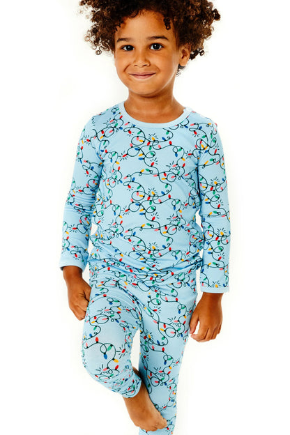 Long Sleeve Pajama Set - Christmas Lights