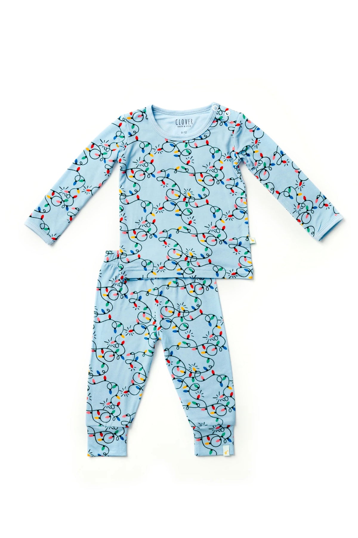 Long Sleeve Pajama Set - Christmas Lights
