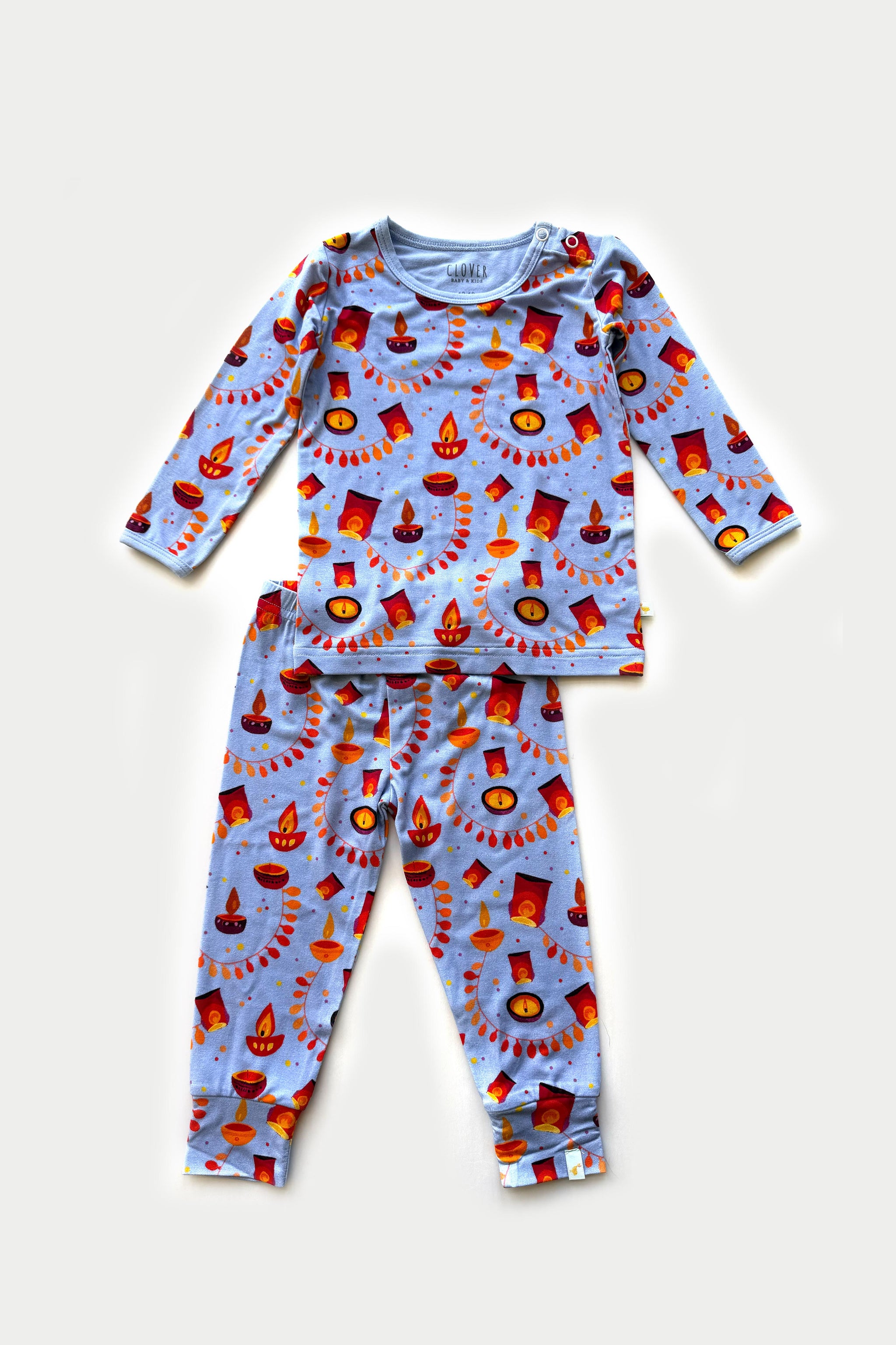 Long Sleeve Pajama Set - Diwali