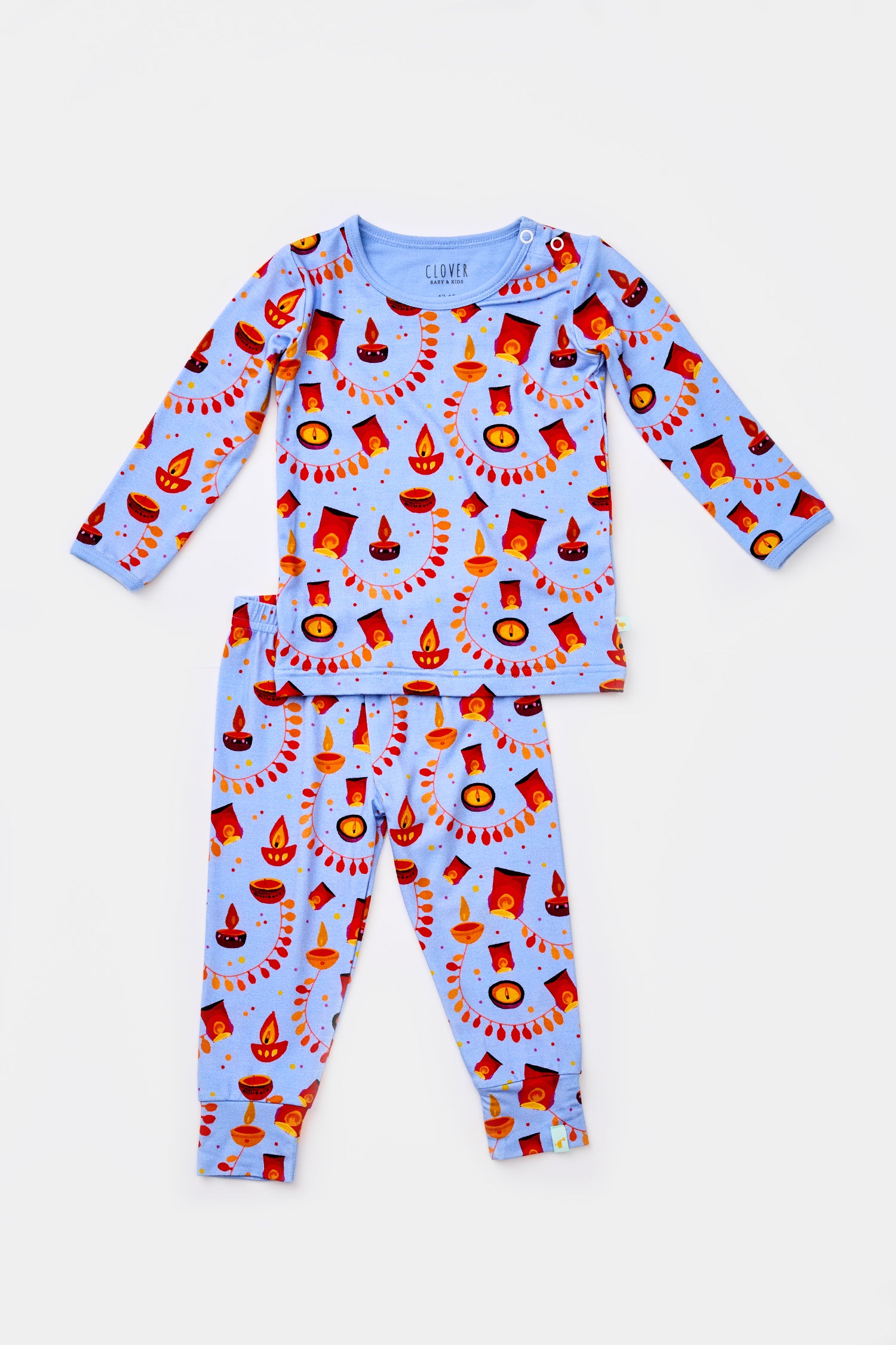 Long Sleeve Pajama Set - Diwali