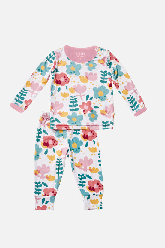 Long Sleeve Pajama Set - Flower Power