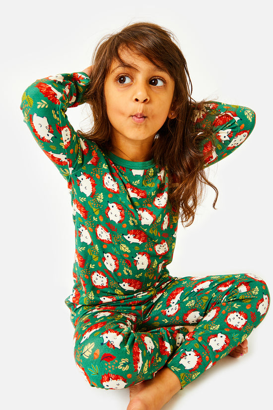 Long Sleeve Pajama Set - Hedgehogs