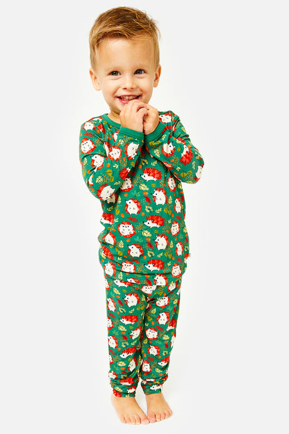 Long Sleeve Pajama Set - Hedgehogs