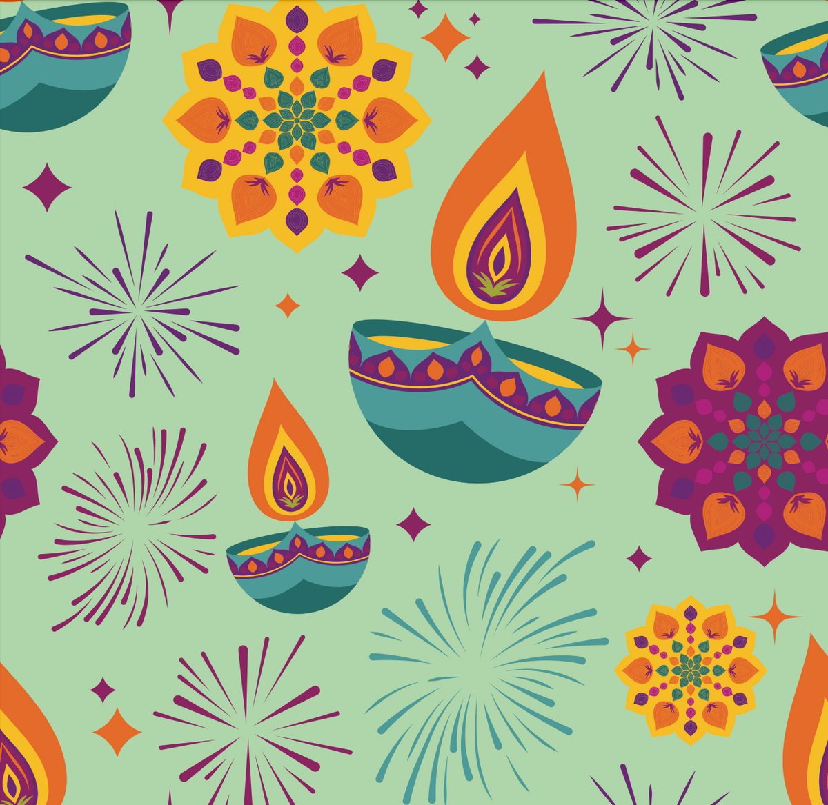 Soft &amp; Stretchy Zipper Footie - Diwali Light