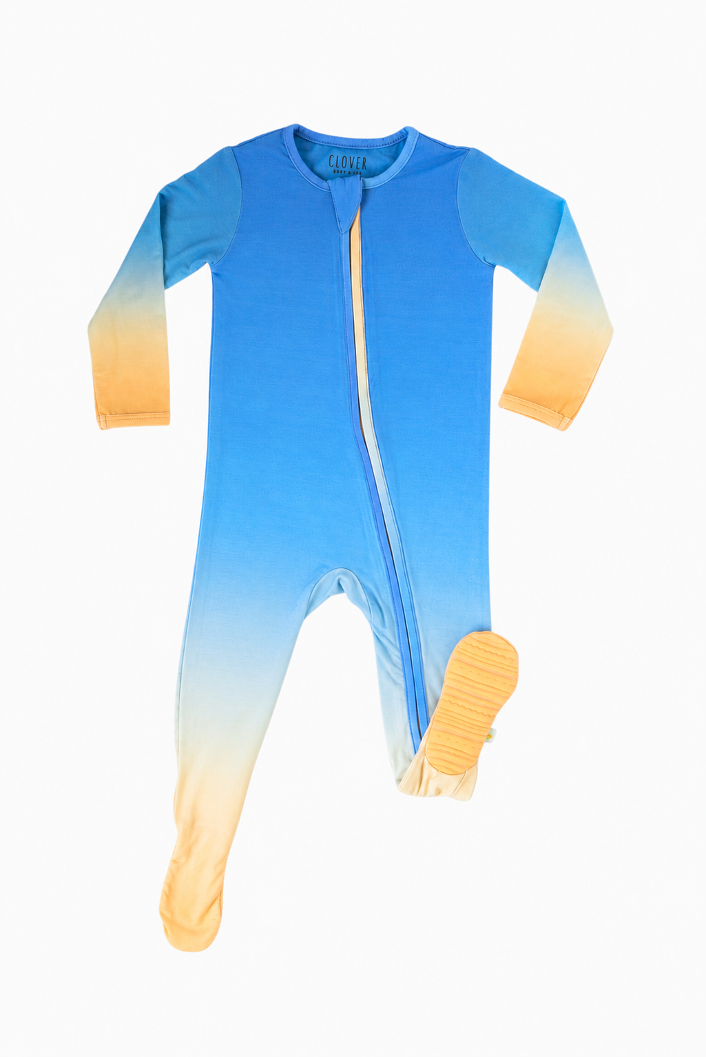Soft &amp; Stretchy Zipper Footie - Ombre