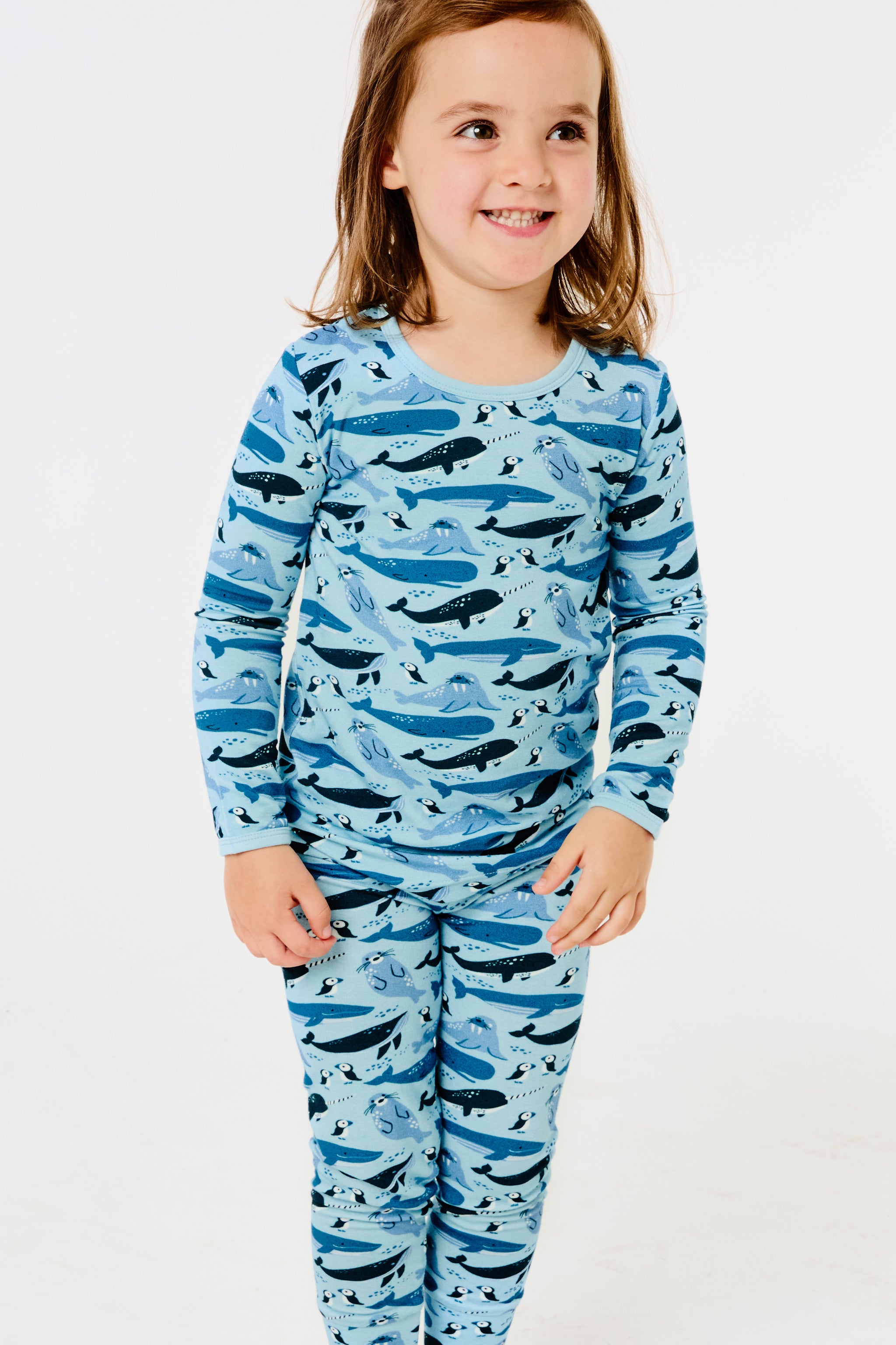 Long Sleeve Pajama Set - Ocean Animals