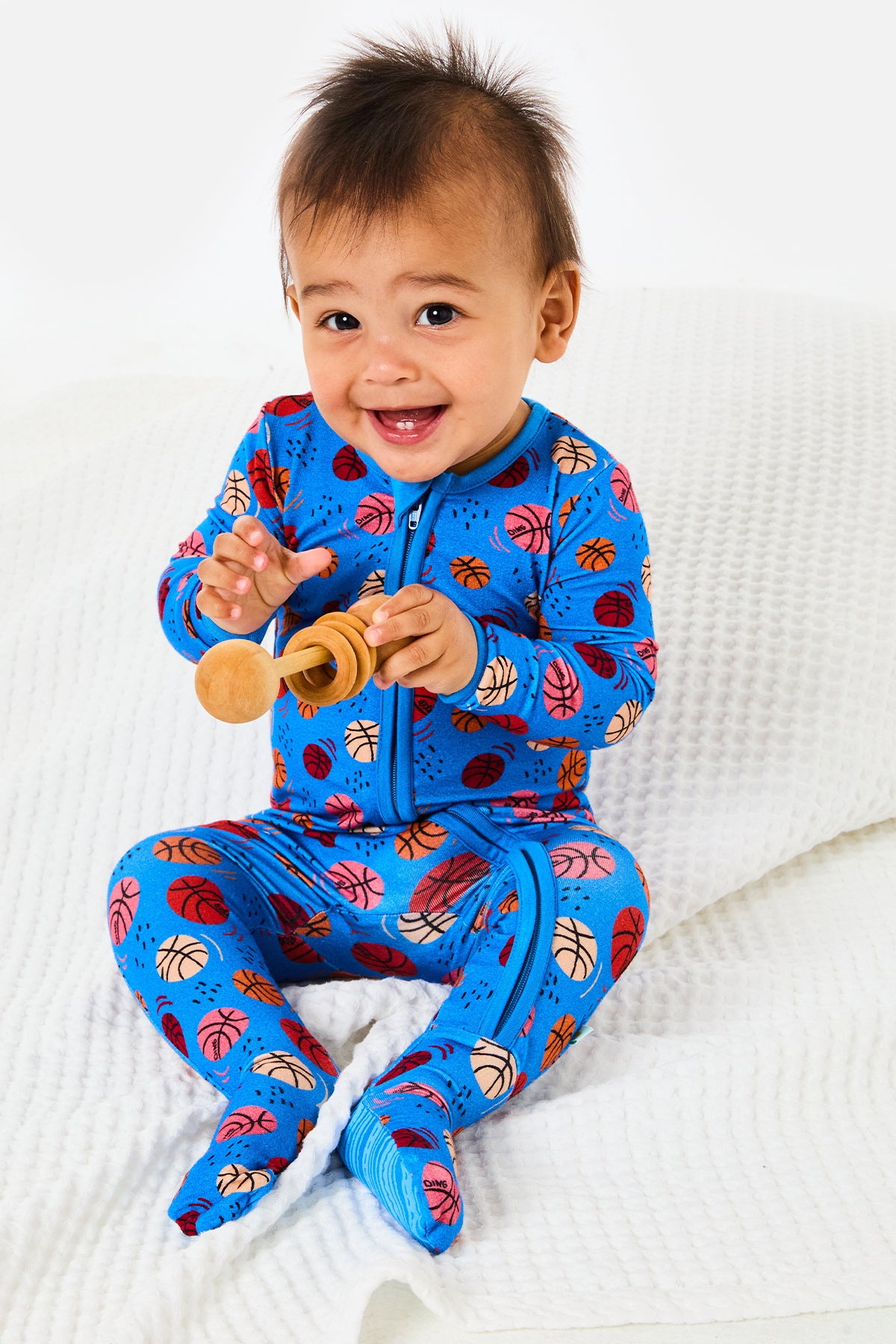 Clover Baby & Kids Basketball Footie | Sleep And Play | Newborn - 18M