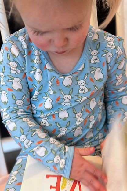 Long Sleeve Pajama Set - Easter Bunnies