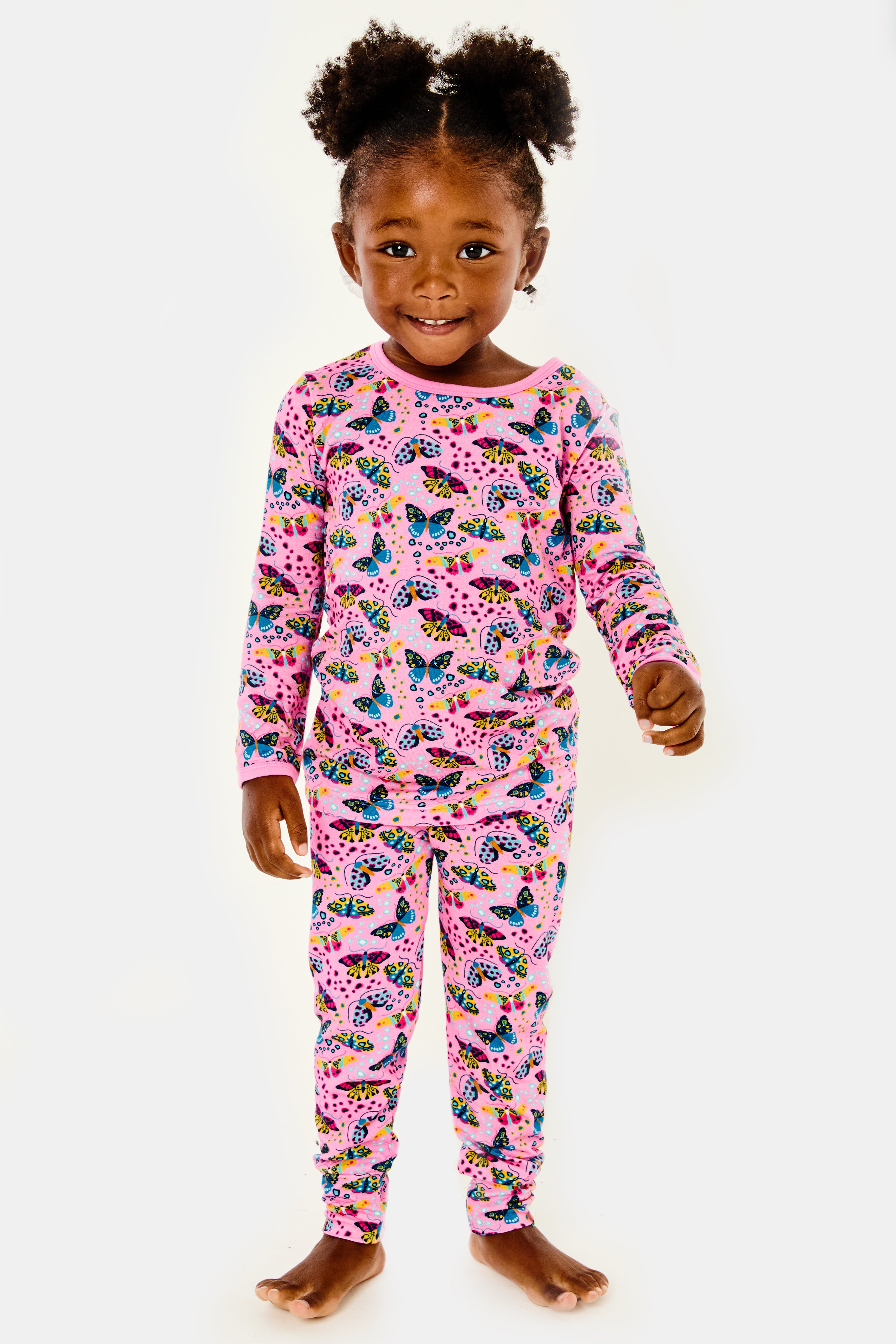 Long Sleeve Pajama Set - Butterflies