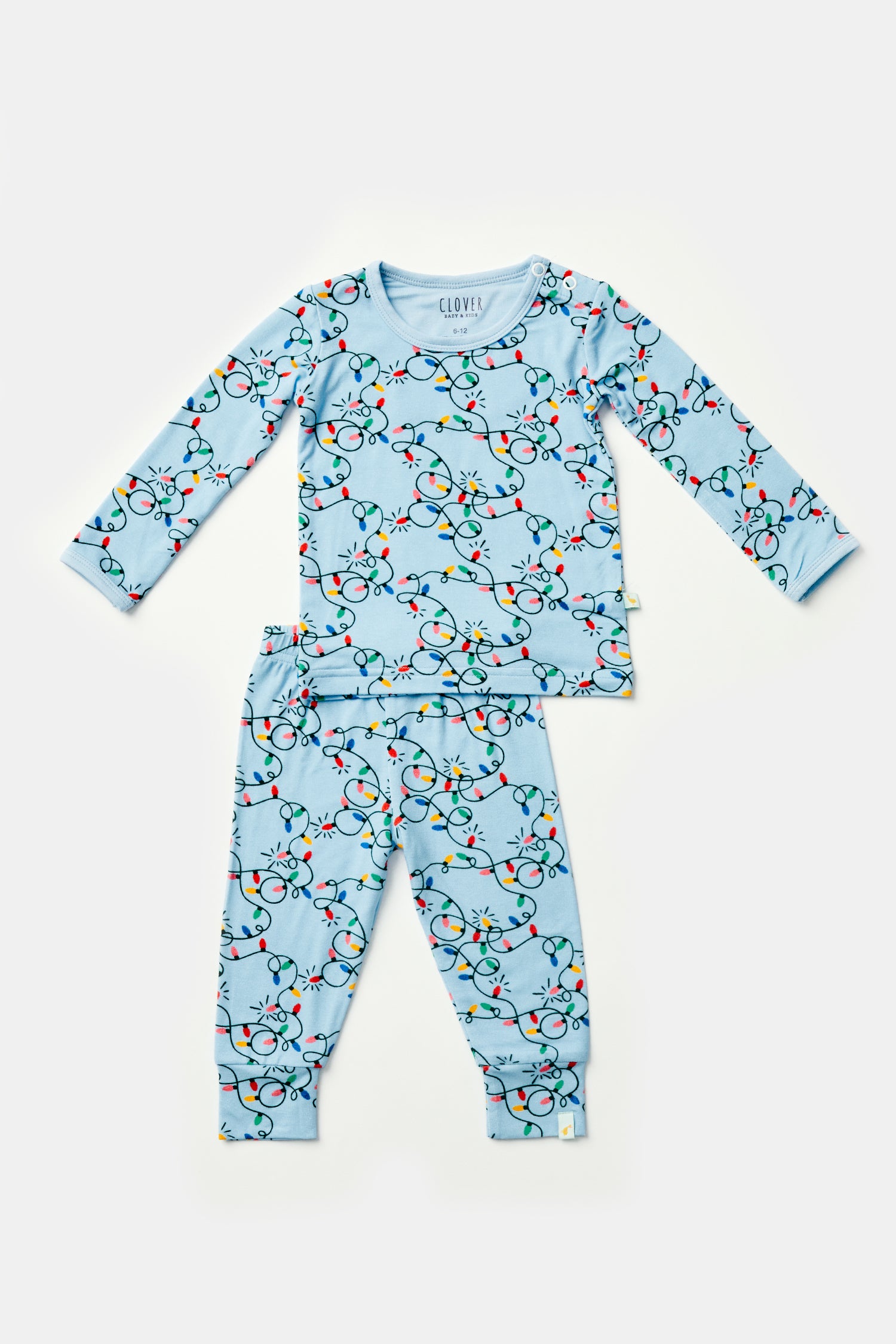 Long Sleeve Pajama Set - Holiday Lights