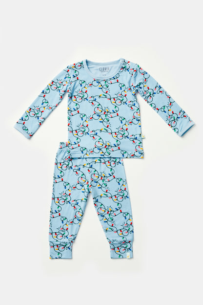 Long Sleeve Pajama Set - Holiday Lights