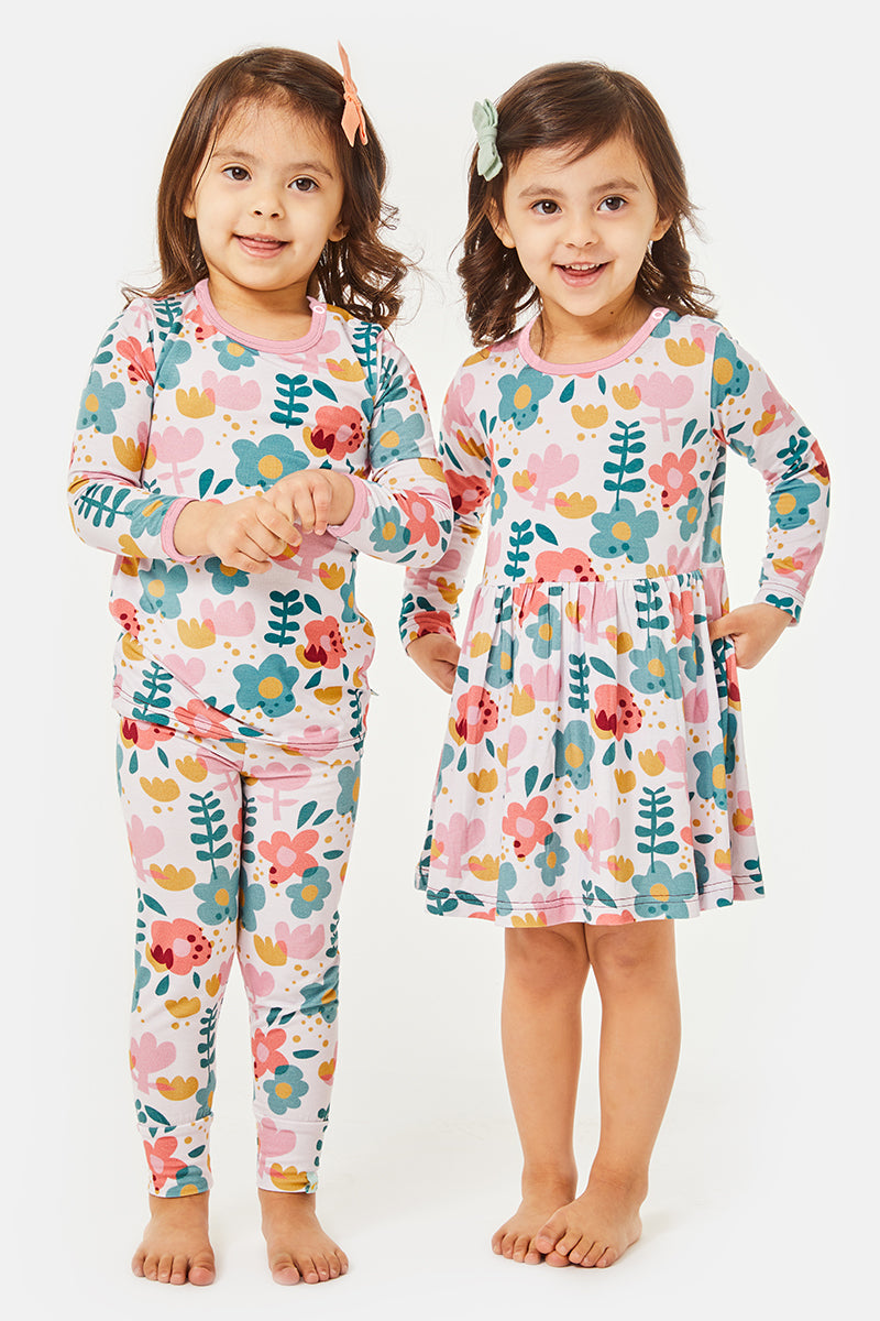 Cute Pattern Long Sleeve Pajamas Set For Women,slumber Party