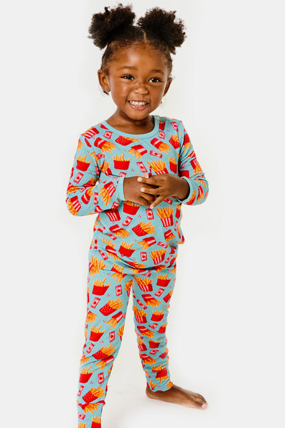 Long Sleeve Pajama Set - French Fries