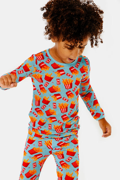 Long Sleeve Pajama Set - French Fries