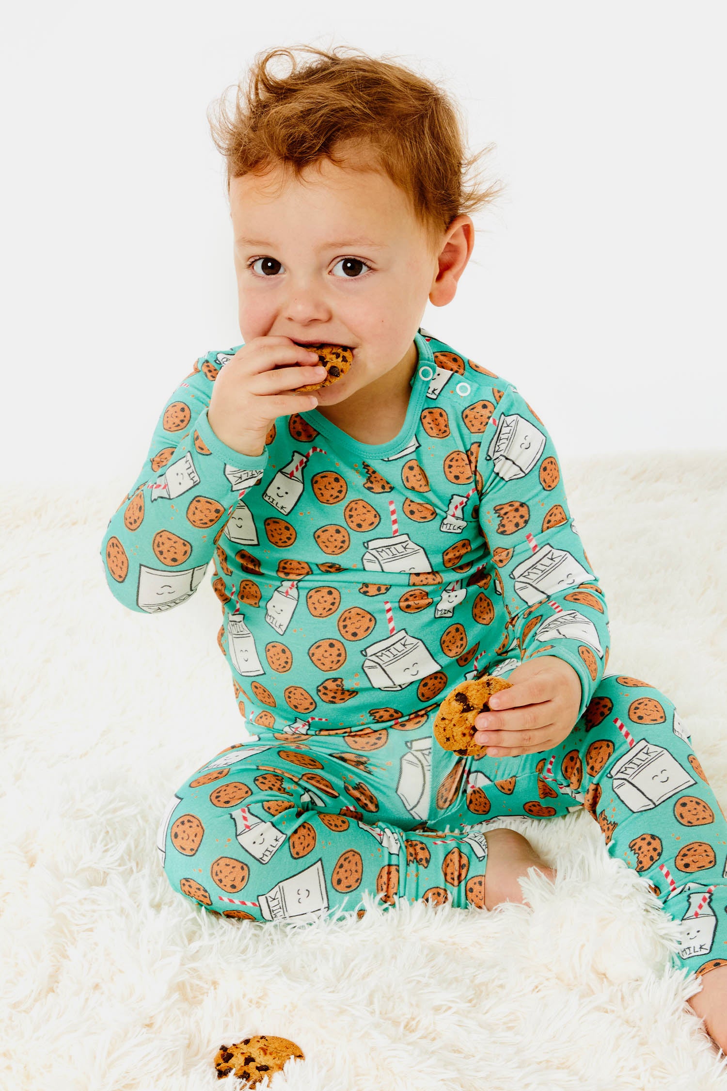 Long Sleeve Pajama Set - Milk and Cookies