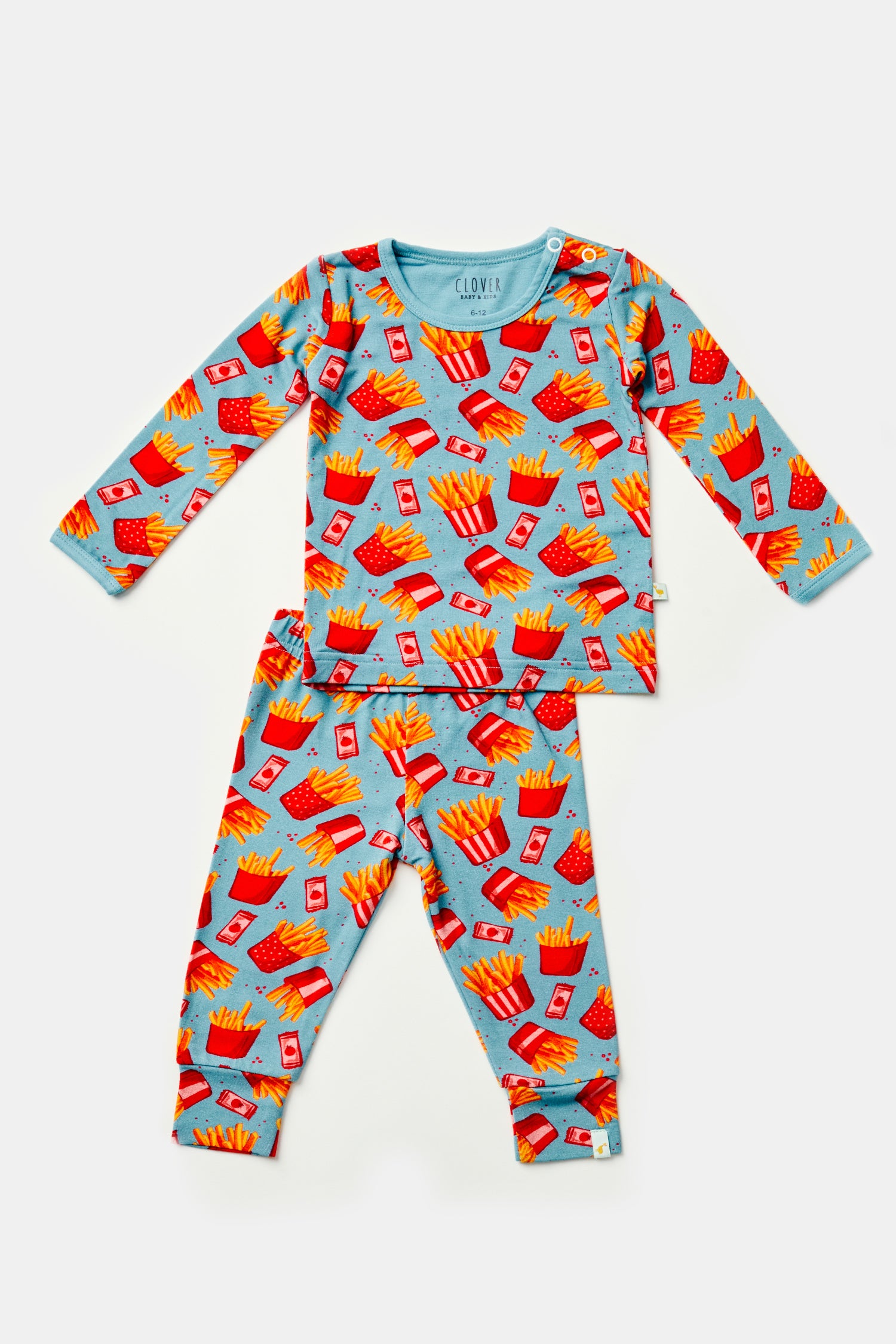 Long Sleeve Pajama Set - French Fries