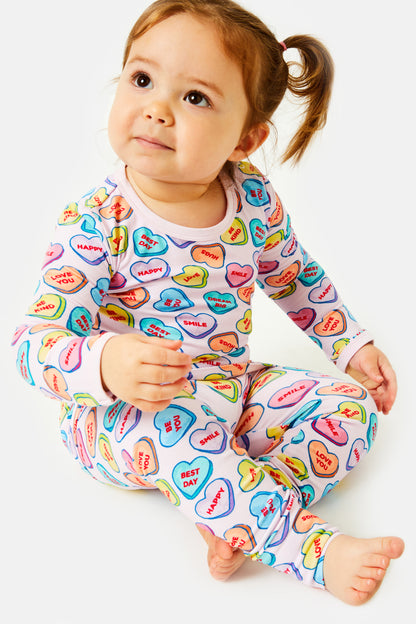 Long Sleeve Pajama Set - Candy Hearts