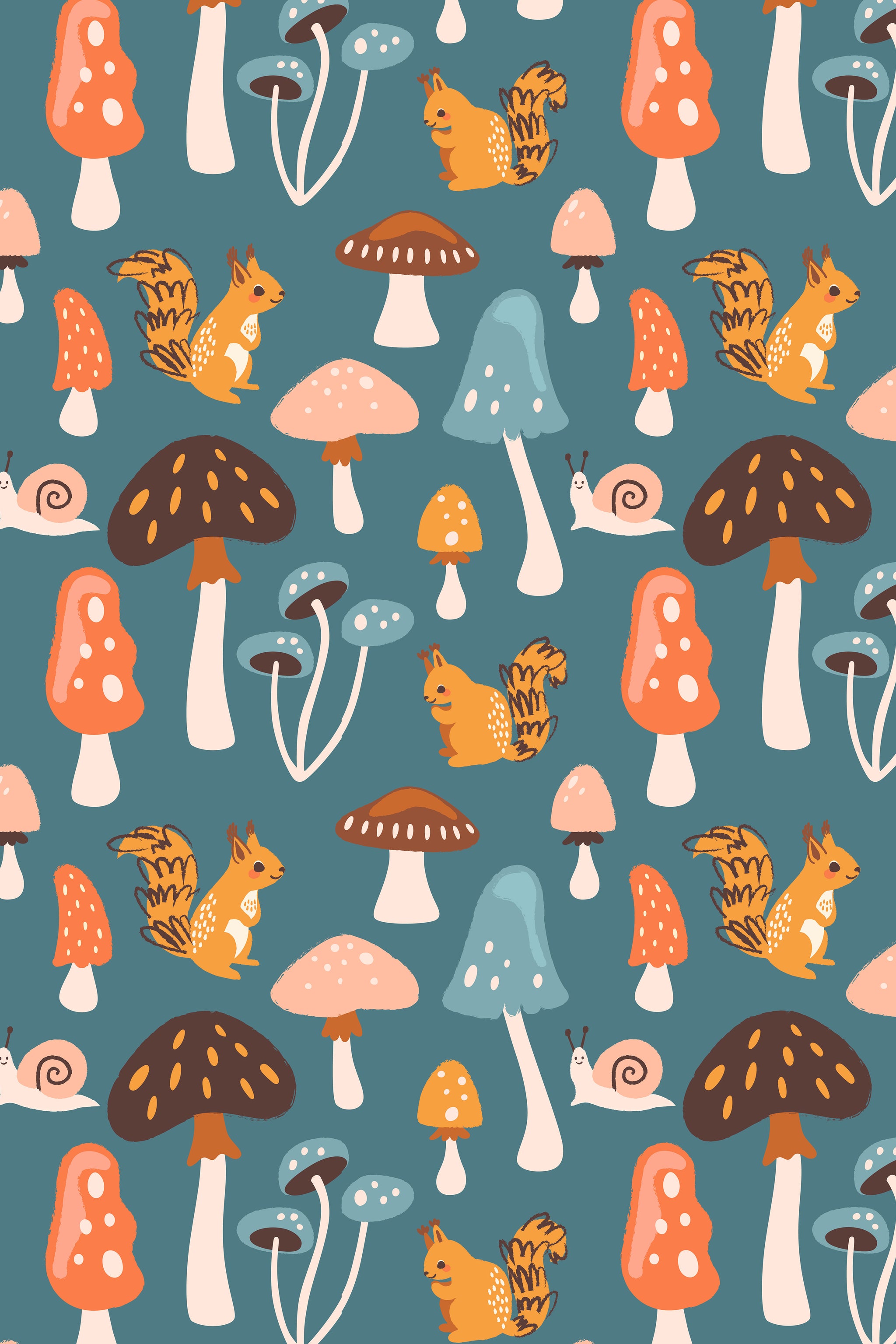 Soft &amp; Stretchy Zipper Footie - Mushroom Forest