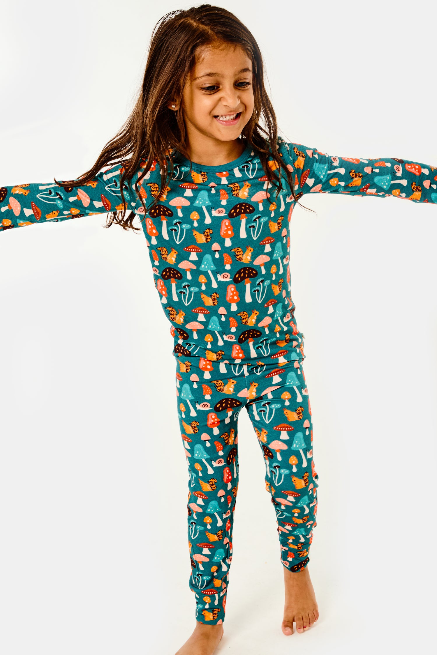 Long Sleeve Pajama Set - Mushroom Forest