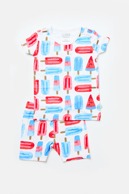 Shorts Pajama Set - Popsicles