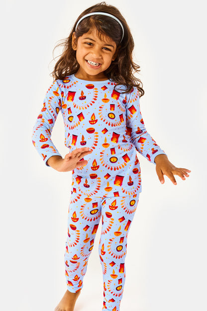 Long Sleeve Pajama Set - Diwali
