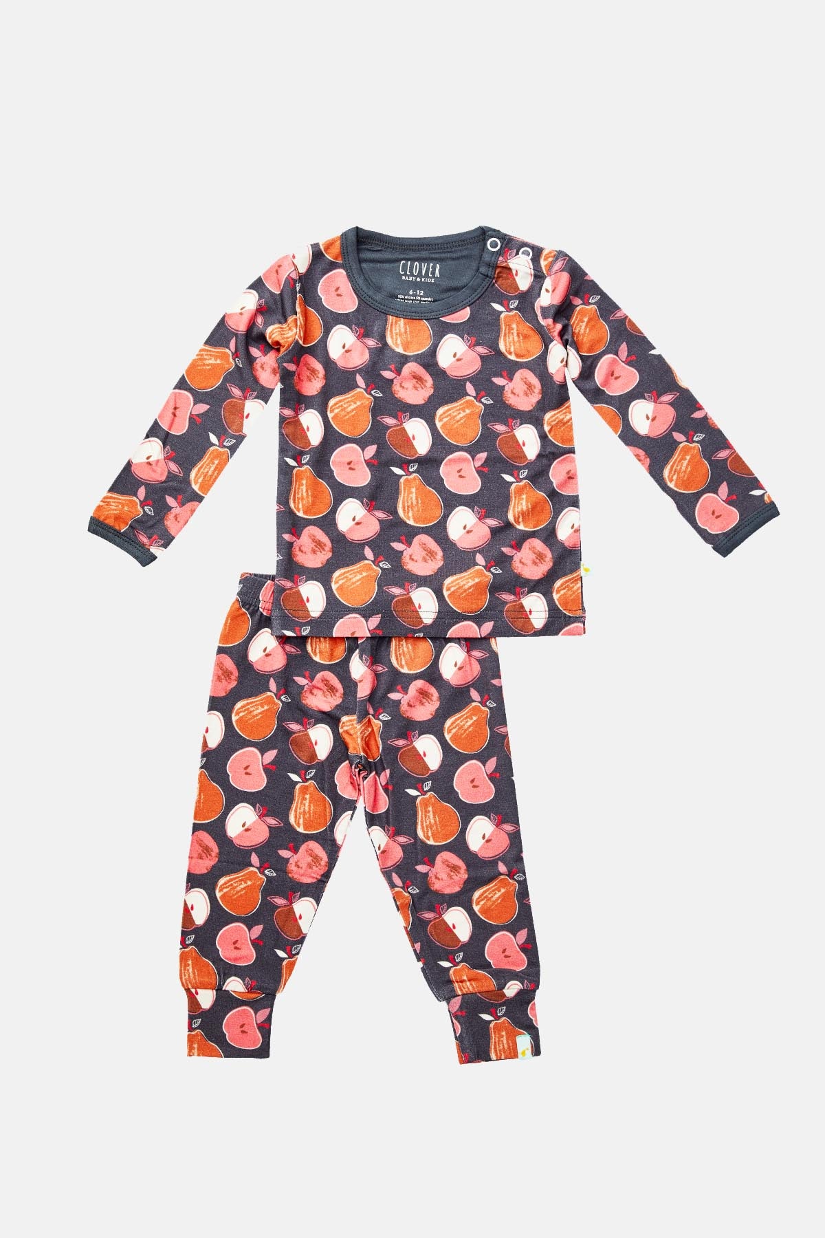 FINAL SALE Long Sleeve Pajama Set - Apples