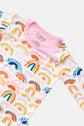 Long Sleeve Pajama Set - Rainbows Pink