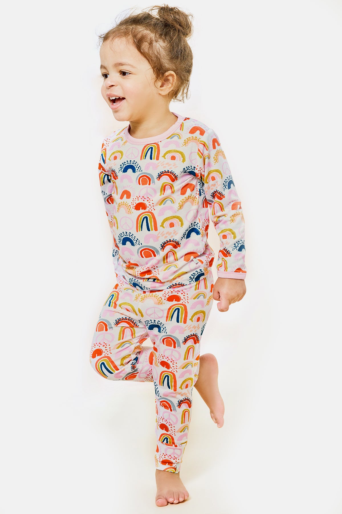 Clover Baby Kids Baby Toddler Two Piece Set Rainbow EatSleepWear