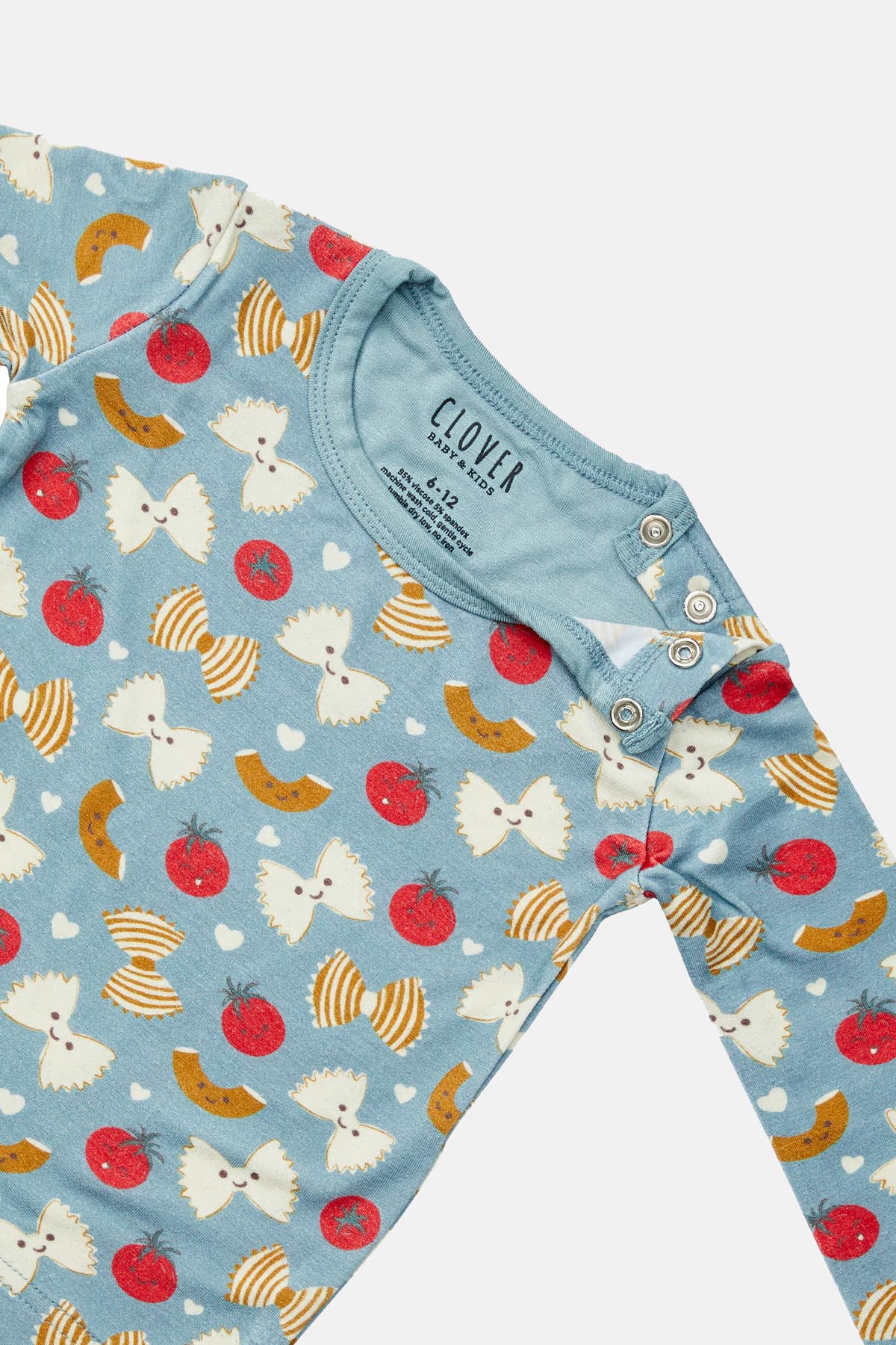 Long Sleeve Pajama Set - Pasta